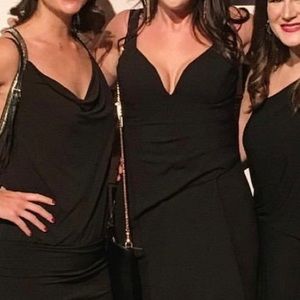 Bcbg Keana Draped Cape Dress